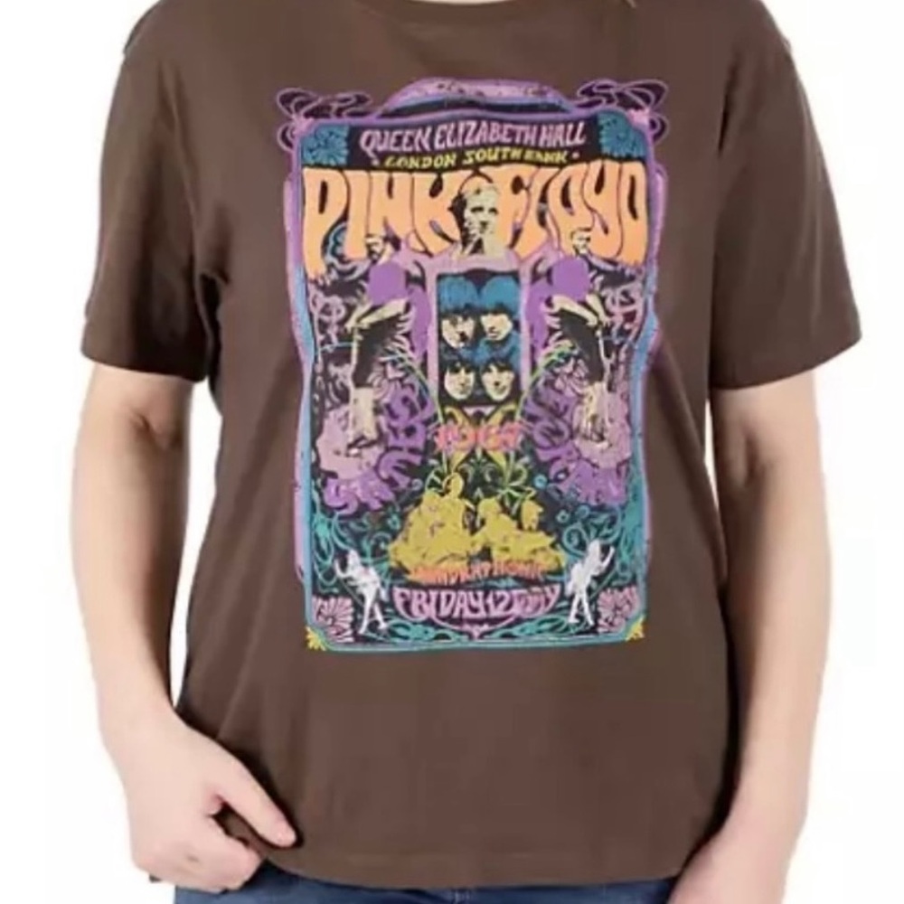 Pink Floyd Graphic Band Tee T-Shirt in Brown Size Small